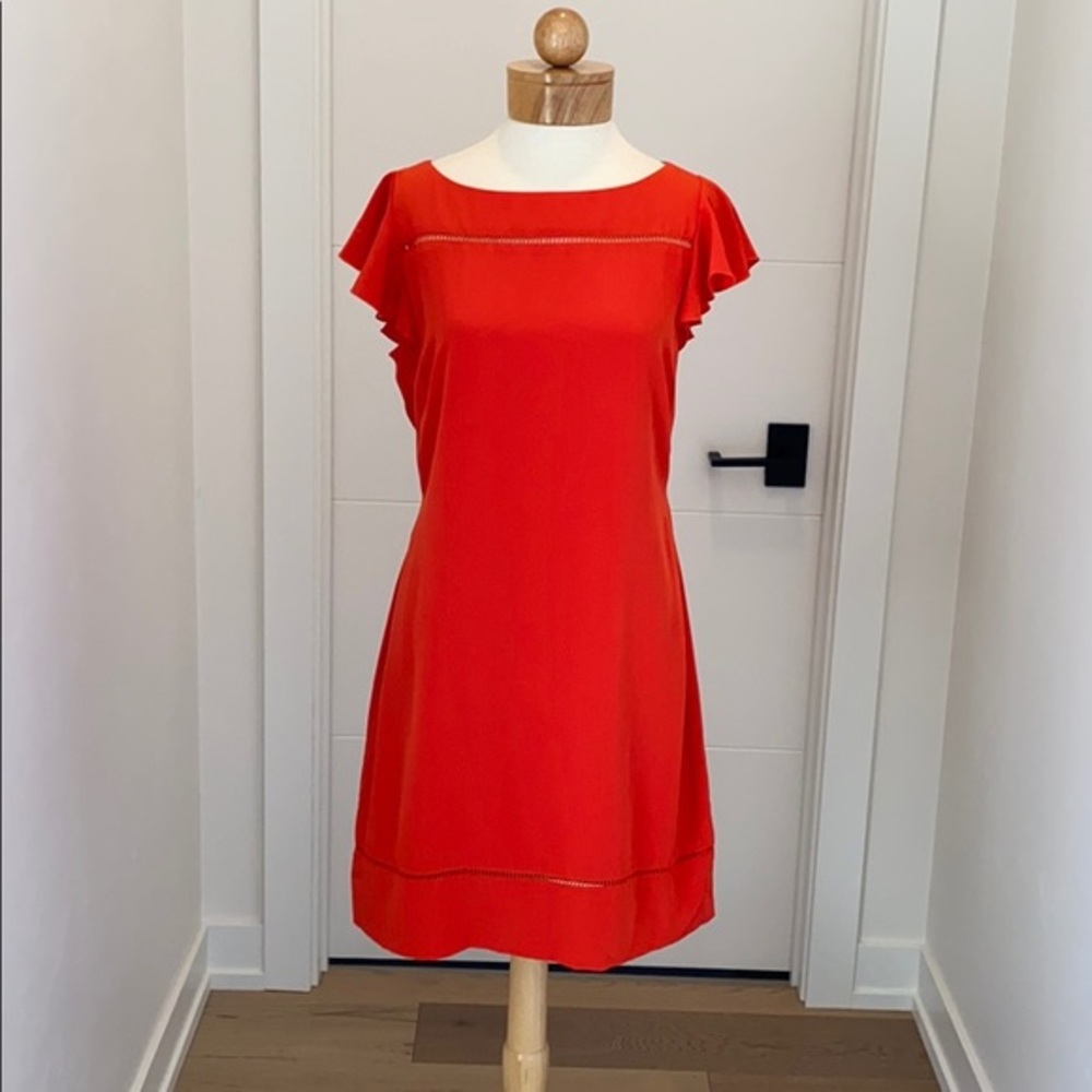 Jessica Simpson Flounce Ruffle Dress Cherr…